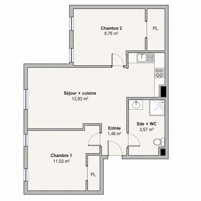 Appartement F3 à vendre - 3 pièces - 38.49 m2 - PARIS - 75010 - ILE-DE-FRANCE - Century 21 République